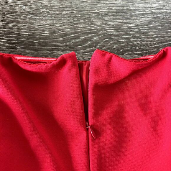 NWT Trina Turk Luxe Drape Chili Red Off Shoulder Red Top 3/4 Bell Sleeve Size 10 - Picture 8 of 11